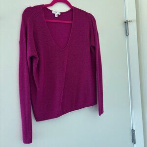 BP Low Scoop Neck Knit Sweater XSmall Fuschia